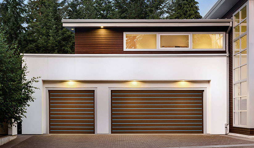 Reserve Wood Modern garage door