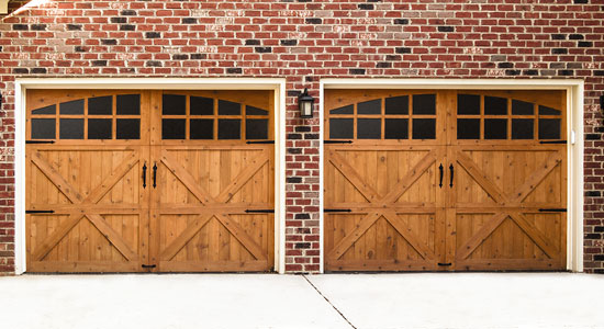 Wood garage door